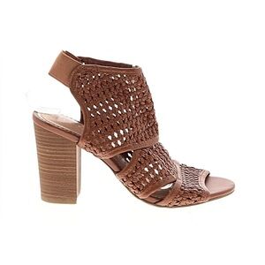 LC Lauren Conrad Cognac Women's Brown Block Heel Sandals